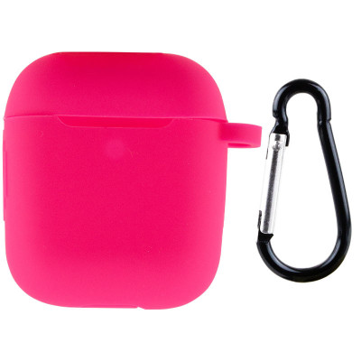 Чехол для наушников AirPods 1/2 New Розовый/Barbie Pink