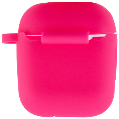 Чехол для наушников AirPods 1/2 New Розовый/Barbie Pink