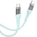 Кабель дата Hoco U111 Type-C to Type-C 60W  1,2м Голубой