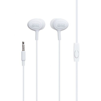 Провідні вакуумні навушники-гарнітура XO S6 Candy White, білий