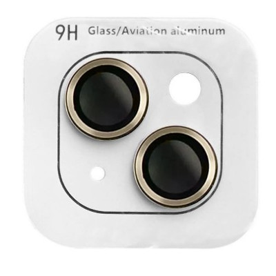 Защитное стекло на камеру Metal iPhone 15/15 Plus Золотое