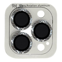 Защитное стекло на камеру Metal Shine iPhone 15 Pro/15 Pro Max Серебряное Защитное стекло на камеру Metal Shine iPhone 15 Pro/15 Pro Max Серебряное