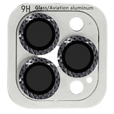 Защитное стекло на камеру Metal Shine iPhone 15 Pro/15 Pro Max Чёрное