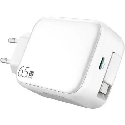 Сетевое зарядное устройство Proove Fixtape GaN USB-C 65W + Type-C Белый