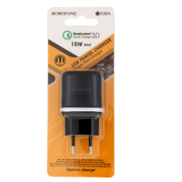 Мережевий зарядний пристрій Borofone BA36A 1USB/3A/18W QC3.0 Чорний Мережевий зарядний пристрій Borofone BA36A 1USB/3A/18W QC3.0 Чорний