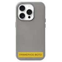 Чехол накладка Leather Metal Buttons Samsung S921 (S24) Серая (Titanium Gray)