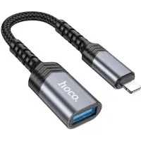 Перехідник адаптер OTG UA24 Lightning to USB Сірий (MetalGray)