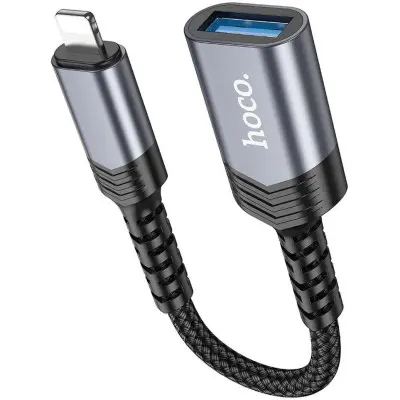 Перехідник адаптер OTG UA24 Lightning to USB Сірий (MetalGray) Перехідник адаптер OTG UA24 Lightning to USB Сірий (MetalGray)