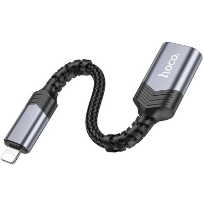 Перехідник адаптер OTG UA24 Lightning to USB Сірий (MetalGray)
