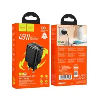 Сетевое зарядное устройство Hoco N54 Monsoon PD 45W 1USB-C Black, Чёрный