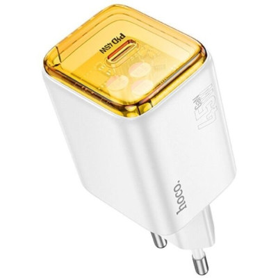 Мережевий зарядний пристрій Hoco N54 Monsoon PD 45W 1USB-C White, Білий
