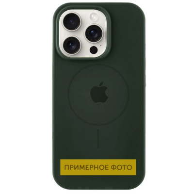 Чехол накладка HC MagSafe (AA) iPhone 12/12 Pro Зеленая/Dark Olive