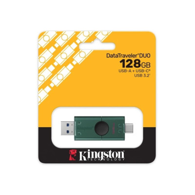 USB 128Gb Kingston DT Duo Type-C USB3.2 Зеленая