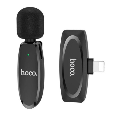 Бездротовий петличний мікрофон Hoco L15 Lightning Чорний