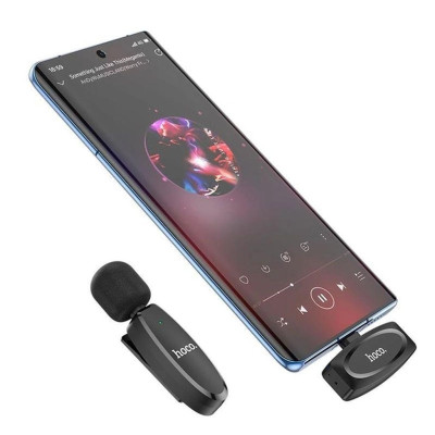 Бездротовий петличний мікрофон Hoco L15 Type-C Black, Чорний