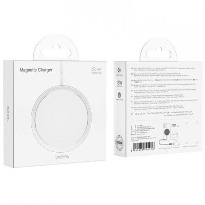 Беспроводное зарядное устройство Hoco CW30 MagSafe Серебряный