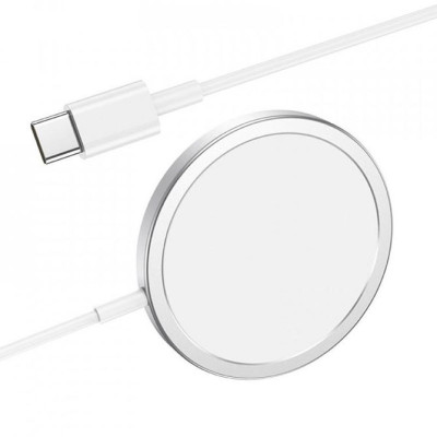 Беспроводное зарядное устройство Hoco CW30 MagSafe Серебряный