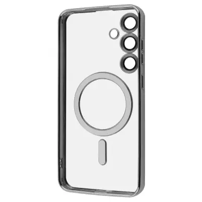 Чехол Накладка Metal Matte MagSafe Samsung S24 (S921)/ S931 (S25) Серебряная