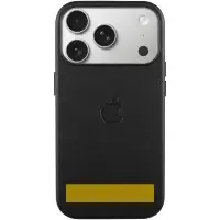 Чехол Накладка Leather Case with MagSafe iPhone 17 Черная (AA)