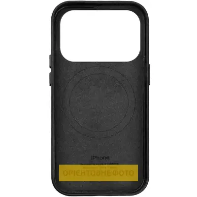 Чехол Накладка Leather Case with MagSafe iPhone 17 Pro Max Черная (AA)