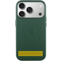 Чохол Накладка Leather Case with MagSafe iPhone 17 Pro Max Зелена Forest Green (AA)