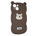 Чехол накладка Hello Bear iPhone 14 Коричневая