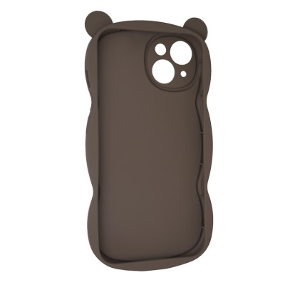 Чехол накладка Hello Bear iPhone 14 Коричневая