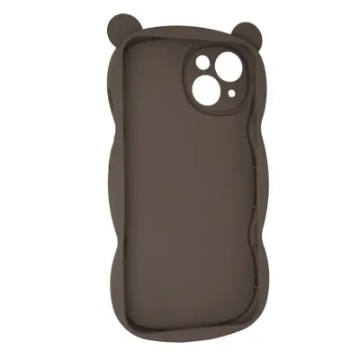 Чехол накладка Hello Bear iPhone 15 Коричневая