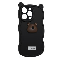 Чехол накладка Hello Bear iPhone 16 Pro Max Черная