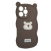 Чехол накладка Hello Bear iPhone 16 Pro Max Коричневая