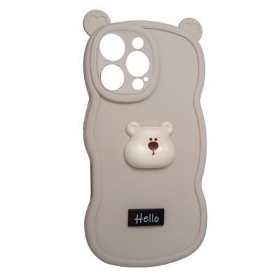 Чехол накладка Hello Bear iPhone 16 Pro Max Белая