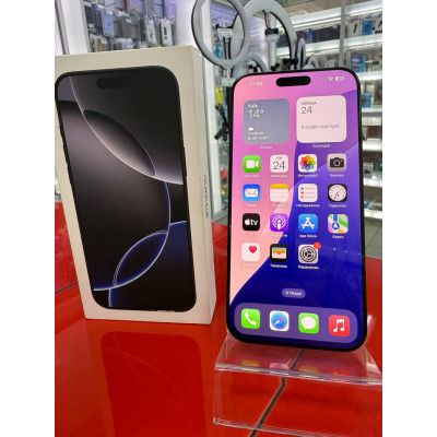 Смартфон Apple iPhone 16 Pro Max 256Gb Black Titanium, Чорний "S" (Б/В) (Ідеальний стан)