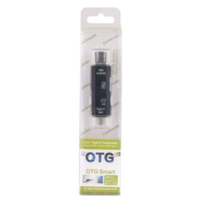Переходник OTG USB/Type-C/MicroUSB/MicroSD (D1-188)
