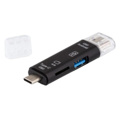 Переходник OTG USB/Type-C/MicroUSB/MicroSD (D1-188)