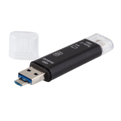 Переходник OTG USB/Type-C/MicroUSB/MicroSD (D1-188)
