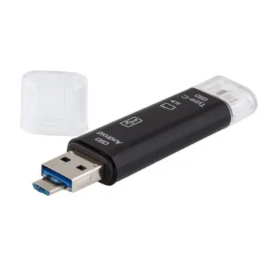 Перехідник OTG USB/Type-C/MicroUSB/MicroSD (D1-188) Перехідник OTG USB/Type-C/MicroUSB/MicroSD (D1-188)