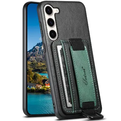 Чехол накладка Wallet and Straps Samsung S23 (S911) Черная