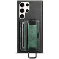 Чехол накладка Wallet and Straps Samsung S24 Ultra (S928) Черная