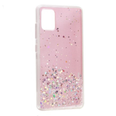 Чехол накладка Star Glitter Samsung A325 (A32) Розовая