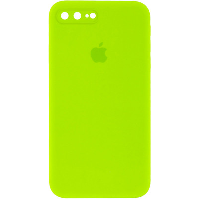 Накладка HC iPhone 7+ Салатова (Neon Green) Square Full
