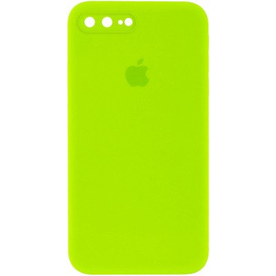 Чохол накладка HC iPhone 7+ Салатова (Neon Green) Square Full