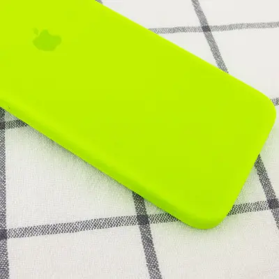 Чехол накладка HC iPhone 7+ Салатовая (Neon Green) Square Full