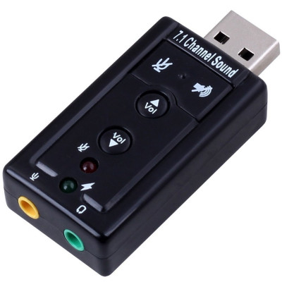 Звуковая карта внешняя USB2.0 - 7.1 Black