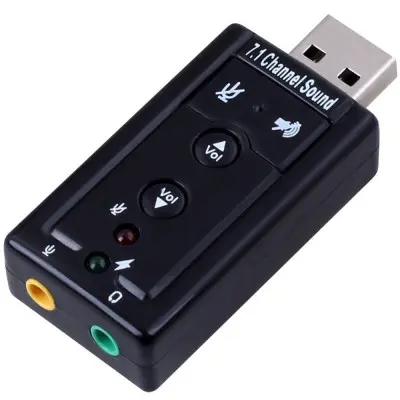 Звуковая карта внешняя USB2.0 - 7.1 Black