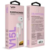 Провідні вакуумні навушники-гарнітура Borofone Veron V15L Lightning BT White, білий Провідні вакуумні навушники-гарнітура Borofone Veron V15L Lightning BT White, білий