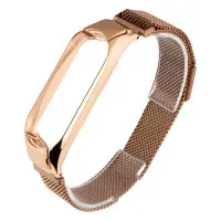 Ремешок на часы Mi Band 5/6 Міланська петля Розовое-Золото