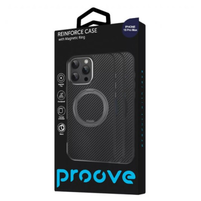 Чехол Накладка Proove Reinforce MagSafe iPhone 15 Pro Max Серая