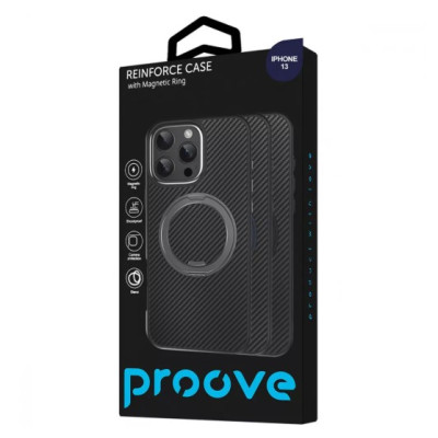 Чехол Накладка Proove Reinforce MagSafe iPhone 13 Чорная