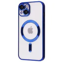 Чехол Накладка Metal Matte MagSafe iPhone 13 Темно-синяя