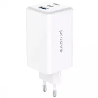 Сетевое зарядное устройство Proove Pocket GAN 100W (2Type-C+USB) White, Белый